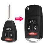 Chry-01 4 Buttons Flip Remote Key Case Shell For Dodge