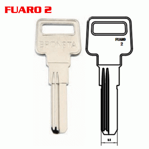 K-042 door key Blanks FUARO-2 Manufactuers in china