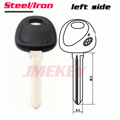 P-213 Replacment Steel Car key Blanks for Hyundai Left side