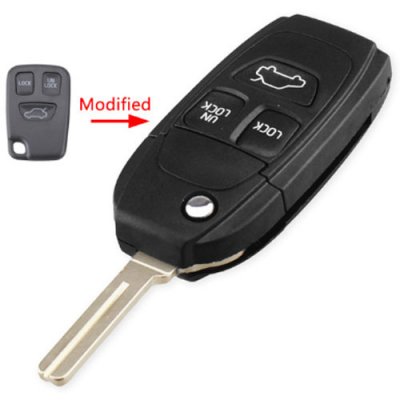 VOL-04 Flip Folding Remote Car Key Shell Fob Case For Volvo