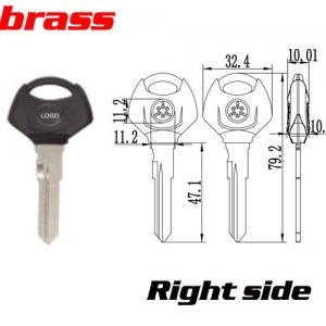 K-234 Brass Motorcycle key blanks For Yamaha right side