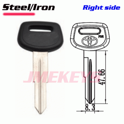 p-027 For Steel Toyota car key Blanks suppliers Right side