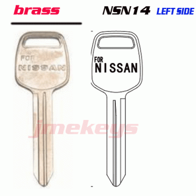 P-122 Replacement BRASS KEY BLANKS FOR NISSAN NSN14