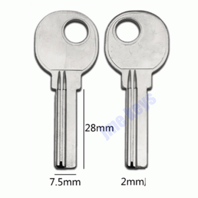 K-019 Brass Blank door keys length 28mm Wholesale