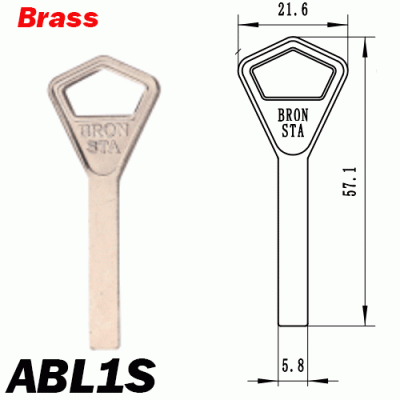 P-595 Brass Key Blanks ABL1S Wholesale Suppleirs