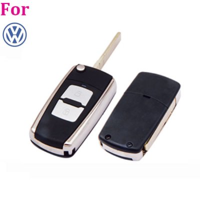 VW-04 2 Buttons Flip Car Key Shell Cover For VW Volkswagen