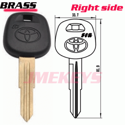 p-032 Replacement For Brass Toyota Key Blanks TOY41 KEY BLADE