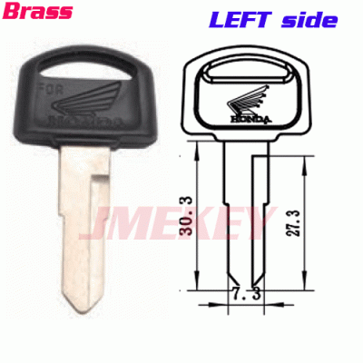 P-385 Replacement Brass Honda KEY BLANKS LEFT side