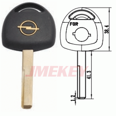 P-281 Replacement Gold log Car key blanks for OPEL Suppliers