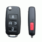 1412-5a For VW 4+1 Buttons flip remote key shell