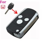 HON-05 Flip Folding Uncut Remote Car Key Shell Case Fob 3 Butto