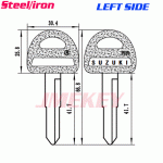 P-353 Replacement Iron Car key blanks For suzuki LEFT side