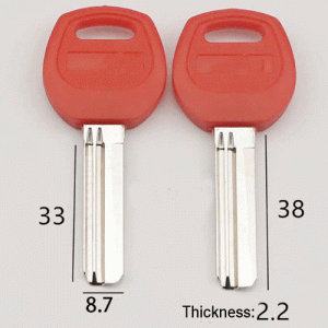 K-616 Red handle Bailey 32mm security door AB lock key blank