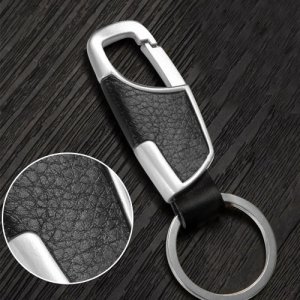 GX-345 Men's metal leather car key chain