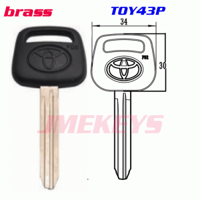 P-022 For Brass Toyota Key Blanks TOY43 Suppliers Wholesale