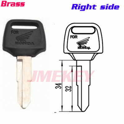 P-381 Replacement Brass Honda KEY BLANKS Right side