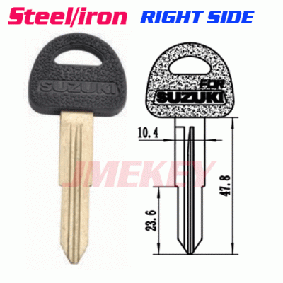 P-300 Replacement iron key blanks for Suzuki Right side