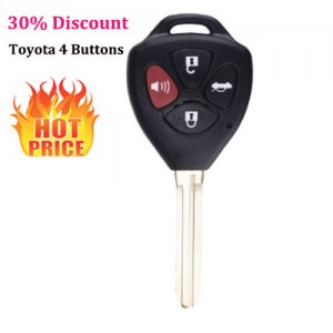 Pro-029 Remote Car Key Shell Case 3+1 4 Buttons For Toyota