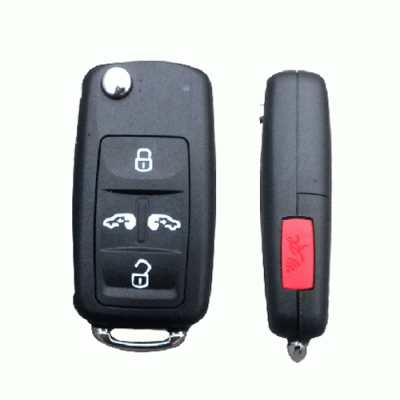 1412-5b For vw 4+1 Buttons Flip remote key shell Blanks