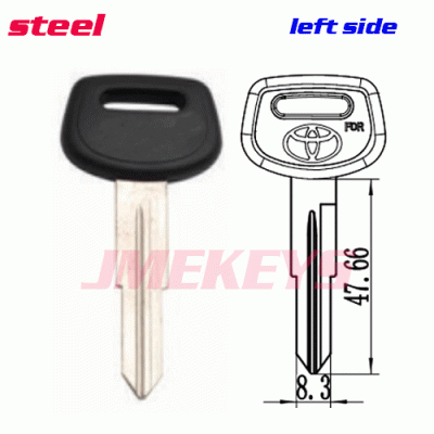 p-024 For Steel Toyota car key Blanks suppliers Left side