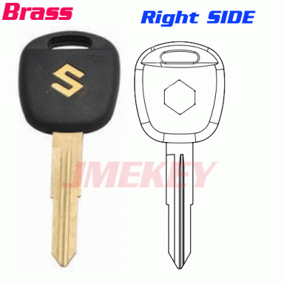 P-323 Replacement Gold logo key blanks for Suzuki Right side