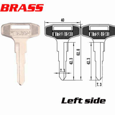 Y-600B Brass Small Head Mitsubishi Key blanks left side