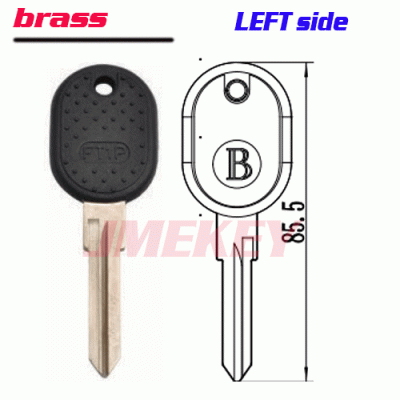 P-250 For Brass Fiat long Car key Blanks left side