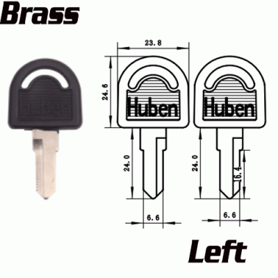P-458B Brass Hub House key Blanks Left side