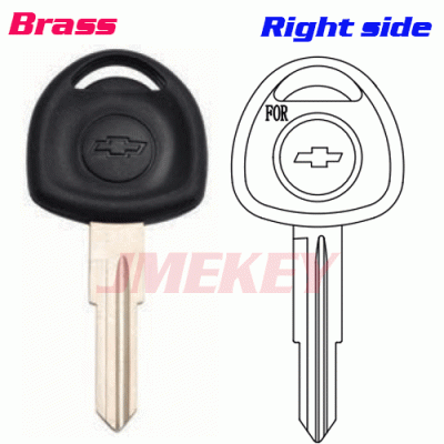 P-282 Replacement brass Car key blanks for Chevrolet Right side