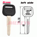 P-063 replacement Brass Toyota car key blanks LEFT side