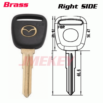 P-170 Replacement Gold logo Car key blanks For mazda RIGHT side