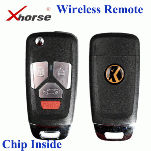 XNAU02EN Wireless Remote Key For Audi Flip 4 Buttons
