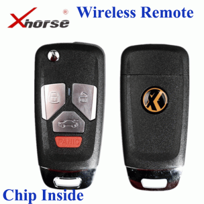 XNAU02EN Wireless Remote Key For Audi Flip 4 Buttons