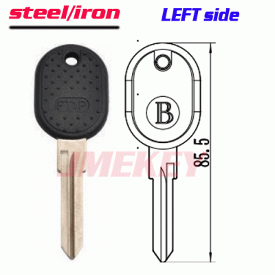 P-249 For Iron steel Fiat long Car key Blanks left side