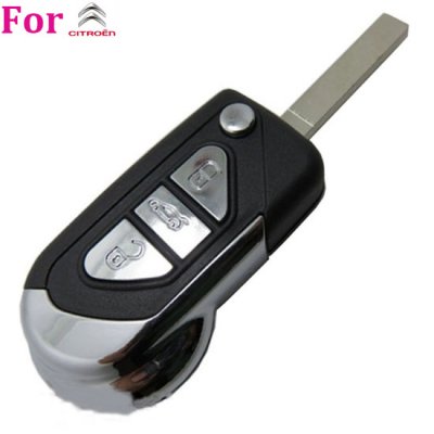 CIT-11 Citroen 3 Buttons flip remote key shell