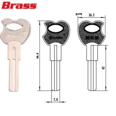 Y-641 Brass House key Blanks Wholesale Suppliers