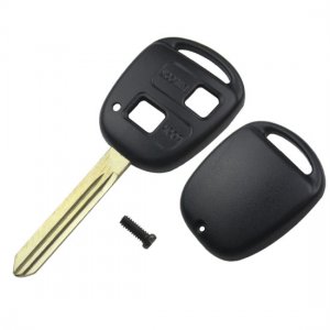 T-043 For toyota 2 buttons remote key shell with toy47 key blade