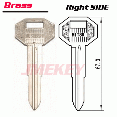 P-145 Brass Mitsubishi key blanks MIT8R Right side Suppy