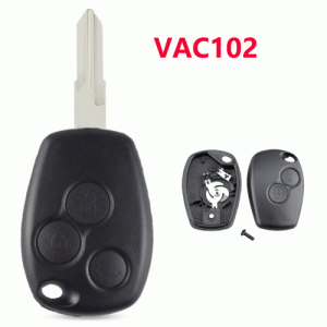 T-568 For Renault 3 Button key shell With VAC102 Key Blade