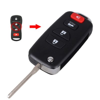 NS-11 Remote Key Shell Case Folding Flip 3 buttons for nissan