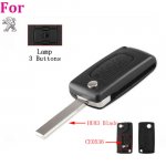 PEu-02 For Peugeot 3 buttons Flip remote key shell