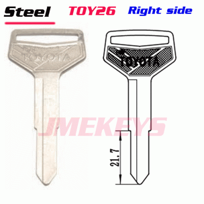 P-093 Replacement Iron key Blanks for toyota TOY26 Right side