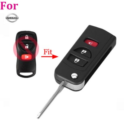 NIS-01 3 Buttons Remote Flip Folding Key Shell For Nissan