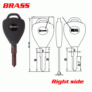 P-493A Motorcycle Key Blanks for Honda Right side