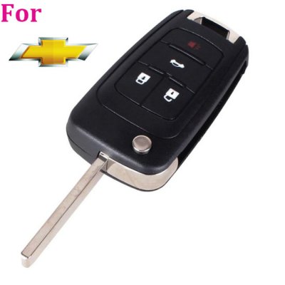 CHE-09C Chevrolet 4 button Flip remote key shell