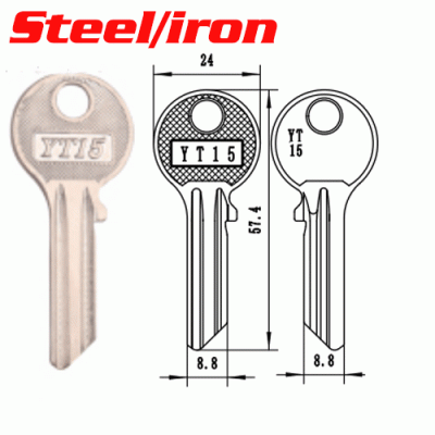 Y-589 Steel House key Blanks YT15 Supppliers