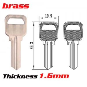 Y-618 Thickness 1.6mm Brass House key Blanks ul050 Suppliers